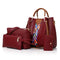 Versatile 4-In-1 Messenger Bag For Women - Fashionable & Spacious - Red Wine