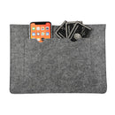 12 Inch Felt Liner Computer Bag for Notebook Protection - Grey