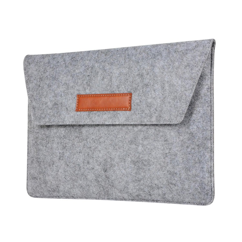 12 Inch Felt Liner Computer Bag for Notebook Protection - Grey