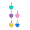 925 Sterling Silver Heart Pendant For Diy Bracelets & Necklaces - Pink