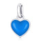 925 Sterling Silver Heart Pendant For Diy Bracelets & Necklaces - Pink