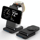 3 In 1 Magnetic Wireless Charger Stand - White