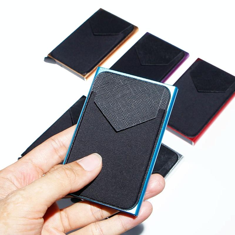 Compact Metal Card Holder with Rfid Protection - Gold