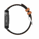1.7 Inch Hd Square Screen Leather Strap Smart Watch Supports Body Temperature Monitoring / Blood Oxygen Monitoring - Brown