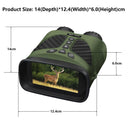 3 Ips Screen Digital Night Vision Binoculars with 3 Display - Green