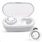 Mini Invisible Tws Bluetooth 5.0 Earphones with Charging Box & Mic - White