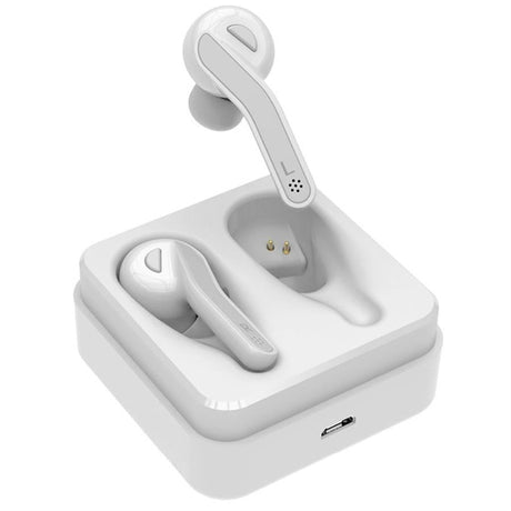 Mini Touch Control Wireless Earbuds with Charger Box - Hifi Bluetooth Tws - White