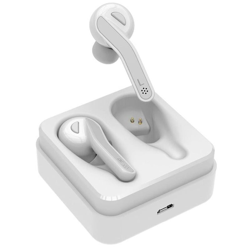 Mini Touch Control Wireless Earbuds with Charger Box - Hifi Bluetooth Tws - White