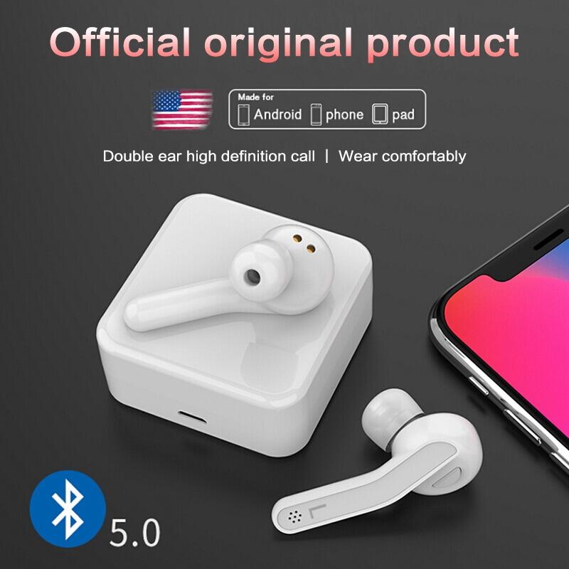Mini Touch Control Wireless Earbuds with Charger Box - Hifi Bluetooth Tws - White