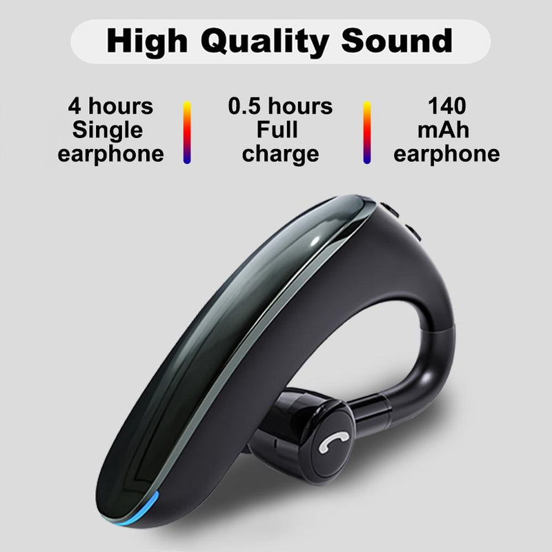 180 Degree Rotating Wireless Bluetooth Car Handsfree Earphones - Blue