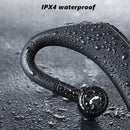 180 Degree Rotating Wireless Bluetooth Car Handsfree Earphones - Blue