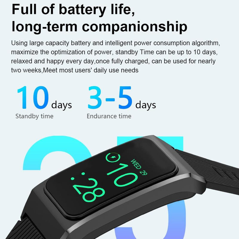 1.98 Inch 2 In 1 Bluetooth Earphone Smart Watch With Ecg & Nfc Support - Brown