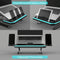 Adjustable Laptop Stand With 9 Levels Of Lighting - Pink