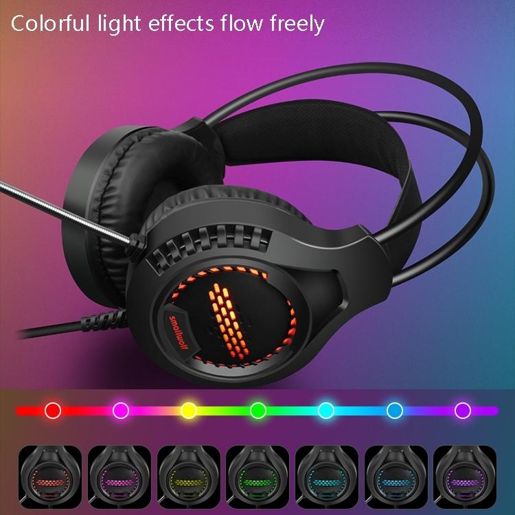 3.5Mm Luminous Game Headset For Desktop - Pink