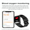 Smart Watch With Heart / Bp / Oxygen / Sugar Monitoring Silicone Strap Colour Screen - Blue