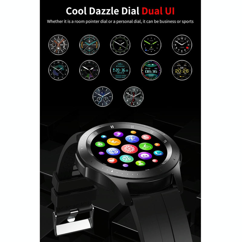 Waterproof Smart Bracelet With Touch Screen Bluetooth Call And Heart Rate Monitor - Silver