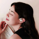 Wireless Dual-mic Bluetooth Earphones with Noise Reduction and Led Display - White