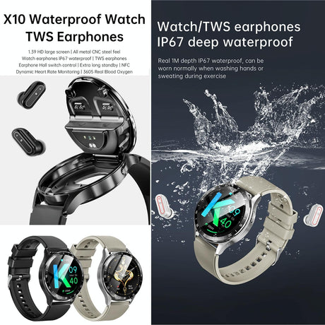1.39 Inch Waterproof Bracelet Support Bluetooth Call / Nfc / Heart Rate - Silver