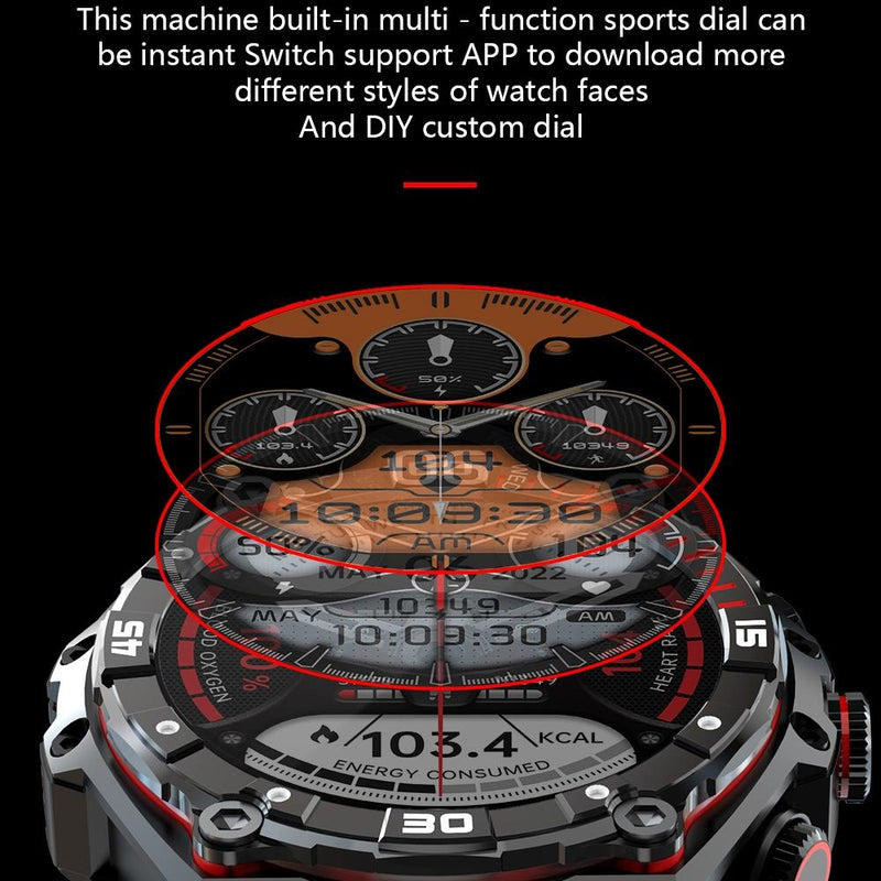 1.43 Inch Amoled Screen Smart Watch Supports Bluetooth Call / Blood Oxygen Detection - Orange