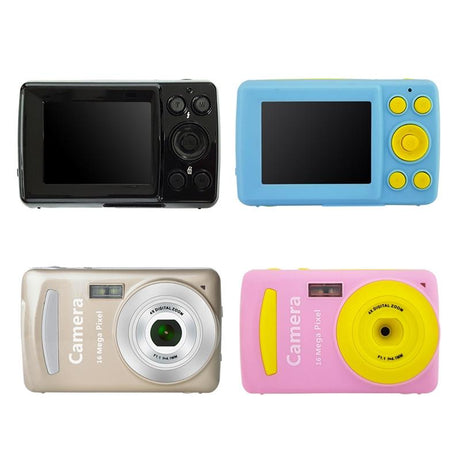 16Mp Mini Digital Camera For Kids - 2.4 Inch 720P Cute Cartoon Design - Multifunctional Toy For Children'S Birthday