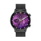 1.1 Inch Smart Stainless Steel Band Watch Support Bluetooth Call / Blood Oxygen Monitoring - Black