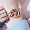 Stylish Steel Band Quartz Watch for Couples - Black Green