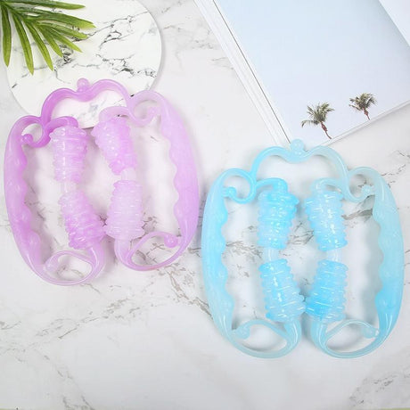 2-Pack Ring Leg Clamp Massager For Yoga & Fitness - Purple