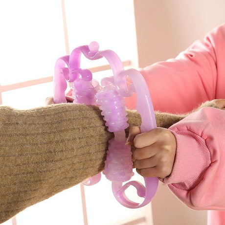 2-Pack Ring Leg Clamp Massager For Yoga & Fitness - Purple