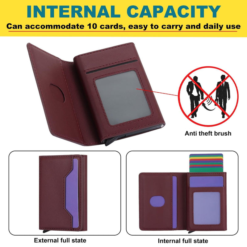 10x6x3cm Secure Brush Card Bag - Compact and Protective - Brown