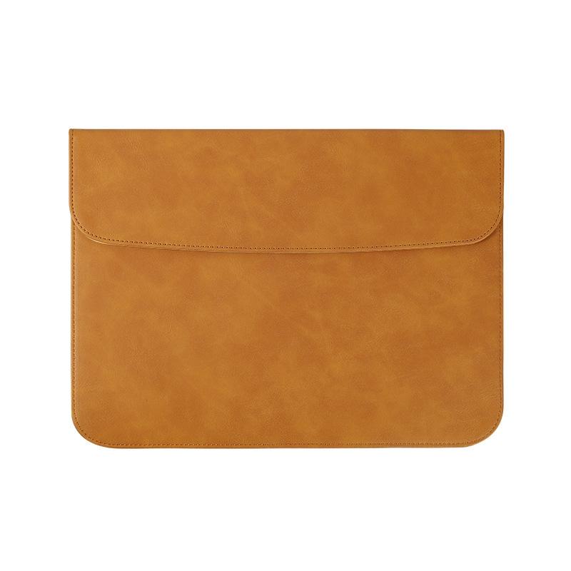 11 / 12 Inch Slim Tablet Case with Magnetic Suction for Laptops - Yellow Brown