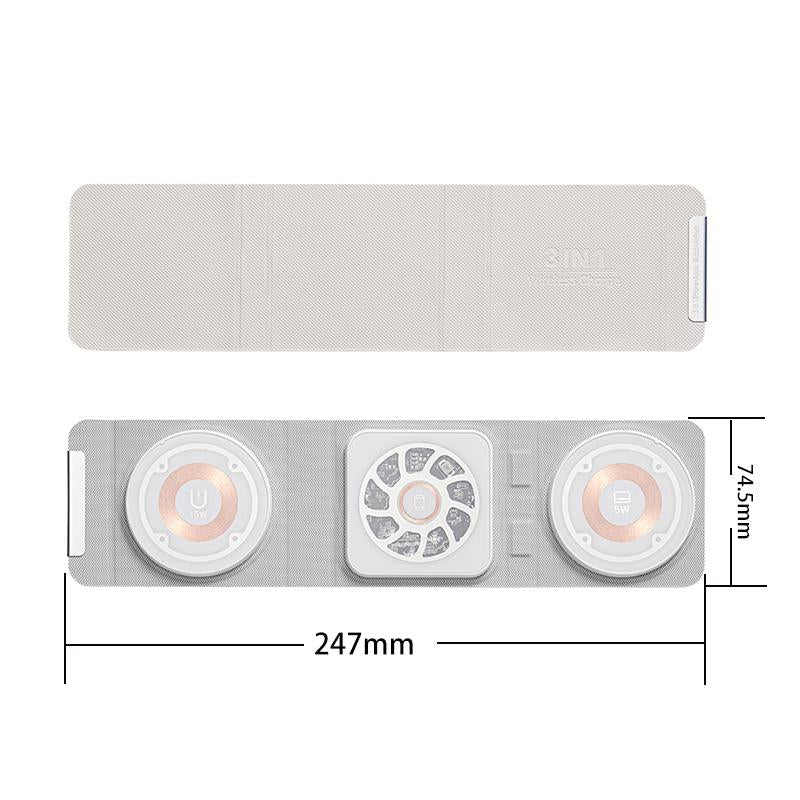 3 In 1 Portable Magsafe Wireless Charger - White