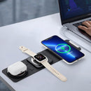 3 In 1 Portable Magsafe Wireless Charger - White