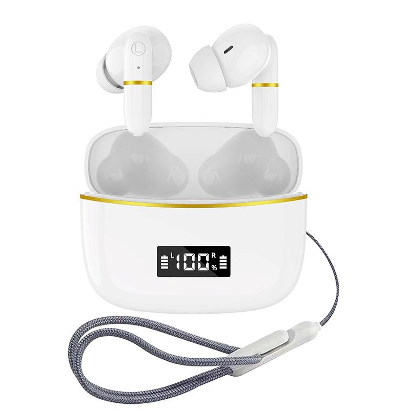 Wireless In-ear Earphones with Digital Charging Case - J2 - White