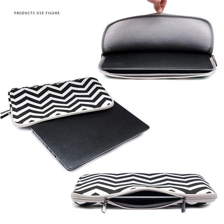 10 Wavy Pattern Notebook Liner Bag - Wavy Design - Black