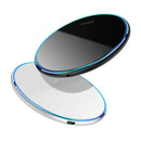 15W Round Acrylic Mirror Wireless Charger - Silver