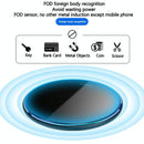 15W Round Acrylic Mirror Wireless Charger - Silver
