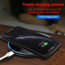 15W Round Acrylic Mirror Wireless Charger - Silver