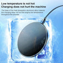 15W Round Acrylic Mirror Wireless Charger - Silver