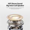 Led Bluetooth Earphones with Noise Reduction and Power Bank Function - Blue