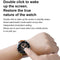 Smart Leather Watch With Colour Screen - Silver