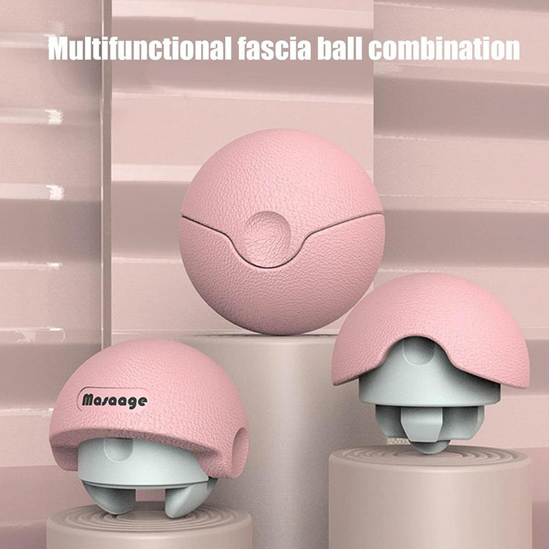 3-In-1 Fitness Yoga Massage Ball Cervical Meridian Massager - Purple