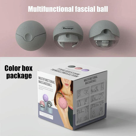 3-In-1 Fitness Yoga Massage Ball Cervical Meridian Massager - Purple