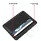 Lychee Pattern Mini Card Holder Multi Card Slots Ultra Thin Coin Purse - Black