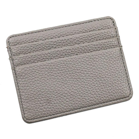 Lychee Pattern Mini Card Holder Multi Card Slots Ultra Thin Coin Purse - Black