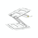 Adjustable Metal Notebook Stand - Gray Desktop Support