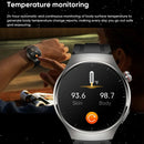 1.43 Inch Amoled Ip67 Smart Call Watch Support Ecg / Body Temperature / Blood Glucose Monitoring - Silver