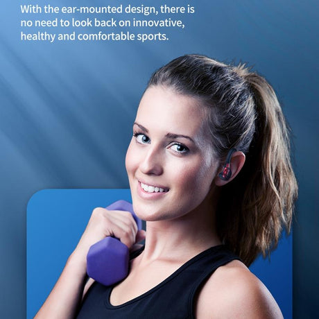 Wireless Bluetooth Earphones with Charging Case - F8 - Blue Single Ear