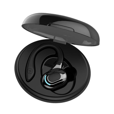 Wireless Bluetooth Earphones with Charging Case - F8 - Blue Single Ear
