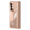For Samsung Galaxy Z Fold4 5G Samsung Fold 4 Full Body Hinge Case - Electroplated - Gold