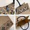 Simple Linen Tote Bag With Large Capacity - Style Print - Semicircle